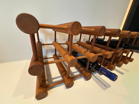 Image 1 of Vintage Danish design wine rack by Richard Nissen for Langaa Denmark