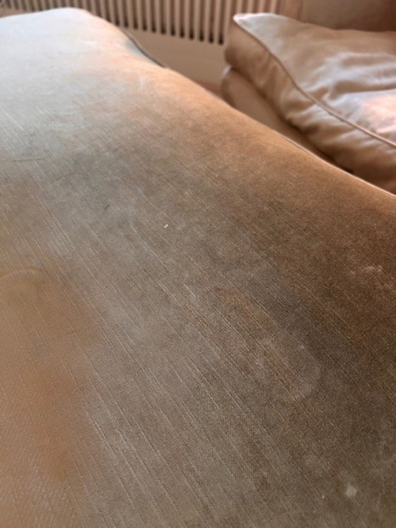 Image 1 of Fluwelen loungefauteuil met voetenbank – zacht oudroze – tijdloos comfort & stijl