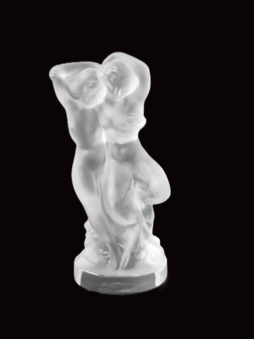 Lalique France - Pan en Diana beeld - Gesigneerd