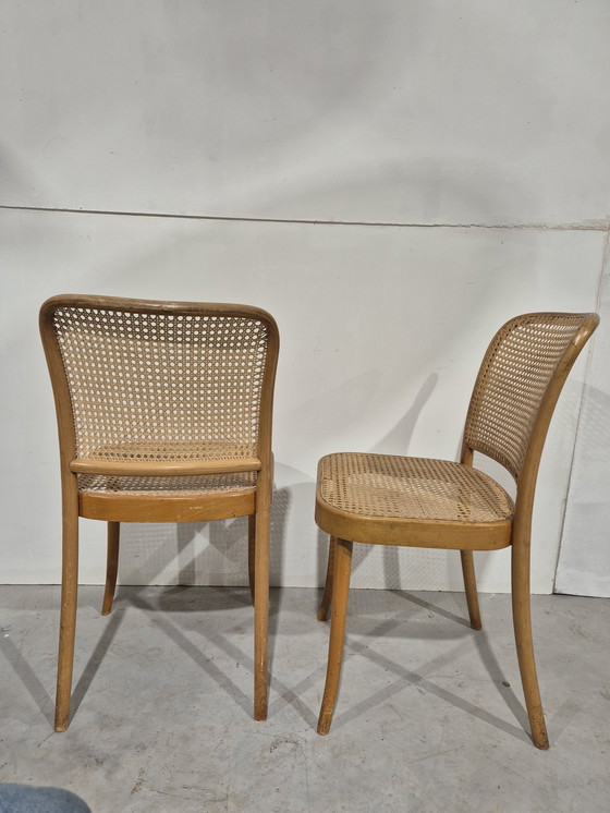Image 1 of A pair for vintage ligna chairs with webbing seat