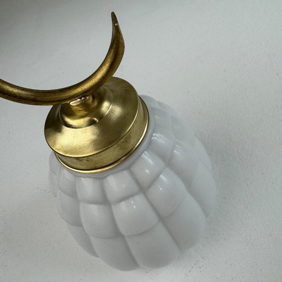 Antieke vintage wandlamp van opaalglas – Wandlampen (photo 4 of 8)