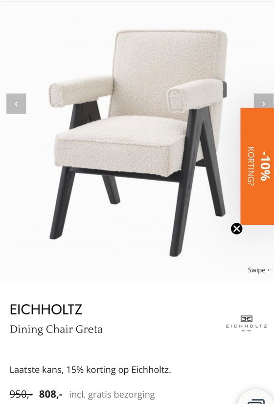 Image 1 of Eichholtz Greta eetkamerstoel