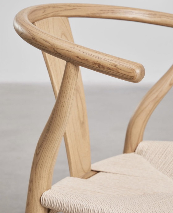 6 x Sklum eetkamerstoelen, Hout, Papier, Beige (foto 5 van 7)