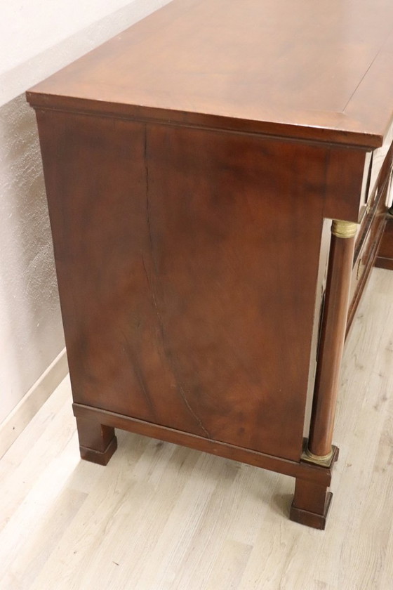 Image 1 of Antique Empire Chest of Drawers in Walnut, Italy Early 19th Century