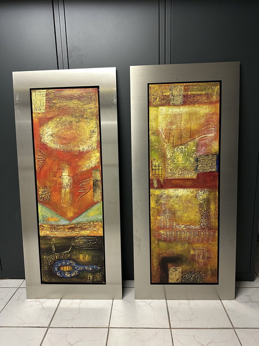 Han Teng, Sundagang, abstract diptych