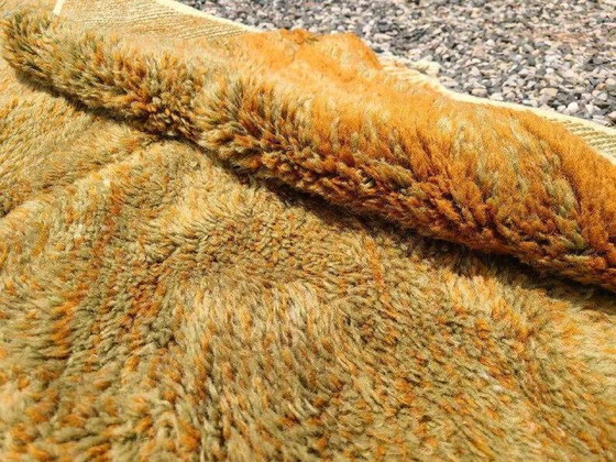 Grande tappeto Mrirt marocchino ocra e senape 350x300 cm – motivo a rombi – Tappeti, Lana, Cotone, Bohemian (photo 9 of 14)