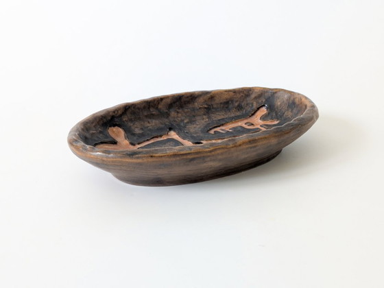Vassoio portaoggetti vintage in ceramica danese di Emil Ruge, con sgraffito e stile arte primitiva. – Ciotole (photo 3 of 13)