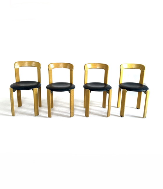 Image 1 of 4x Chaise Bruno Rey modèle 33, Kusch & co '70