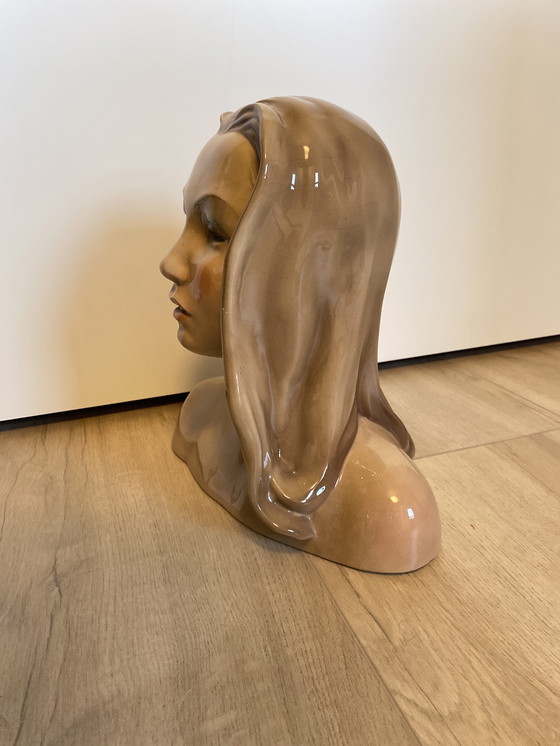 Image 1 of Le Bertetti Torino Italia Busto de Mujer en Cerámica “Giovanetta”