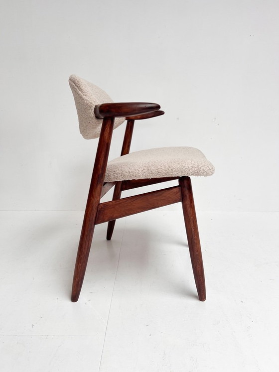 Image 1 of Newly upholstered cowhorn chair, 1970s