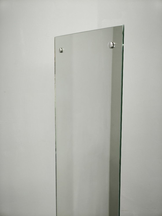 Image 1 of Bauhaus groene kaptafel met spiegel en chromen frame, Tsjechoslowakije jaren 1930
