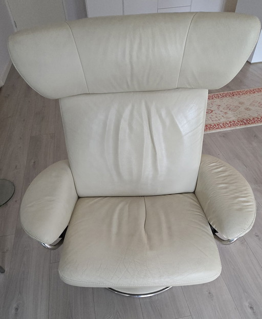 Poltrona reclinabile Stressless Jazz con poggiapiedi, in ottime condizioni, in vendita