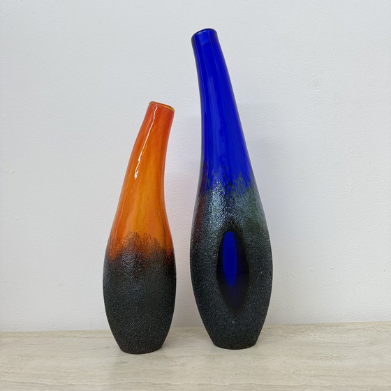 Image 1 of Set di 3 vasi Monica Backstrom per Kosta boda Sweden Moonlanding