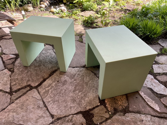 Image 1 of 2 asientos de hormigón Fatboy verde suave