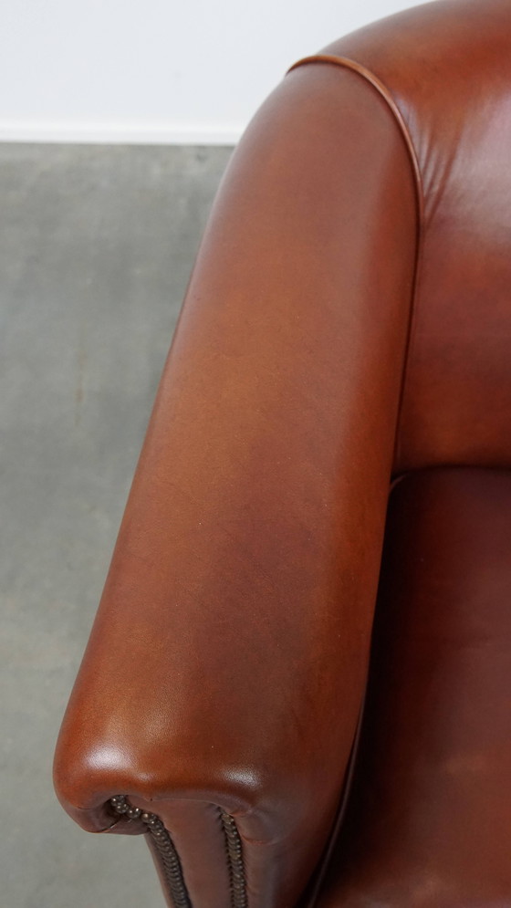 Image 1 of 2 poltrone da club in stile inglese realizzate in pelle di vacchetta