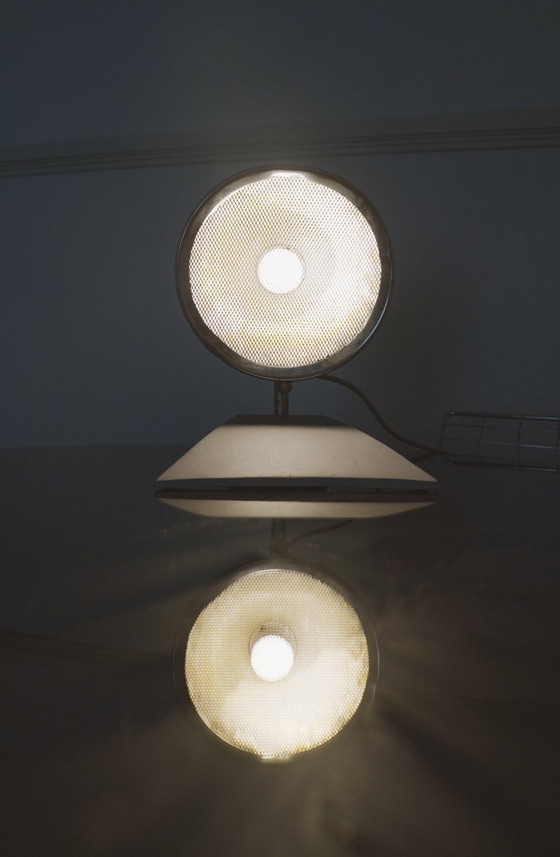 Image 1 of Lampada industriale vintage di Vogel, lampada da lavoro cromata regolabile olandese, illuminazione da studio AV