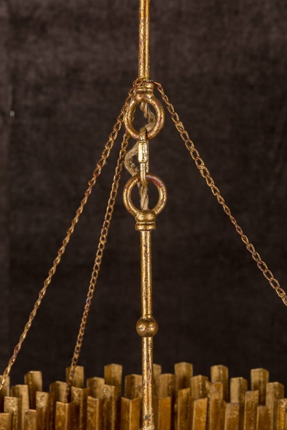 Image 1 of Lujosa lámpara de araña dorada