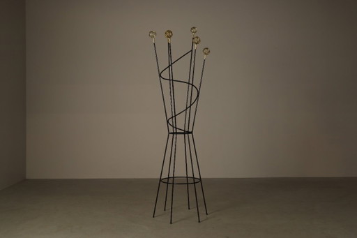 Freestanding Coat and Hat Stand in the Style of Roger Féraud