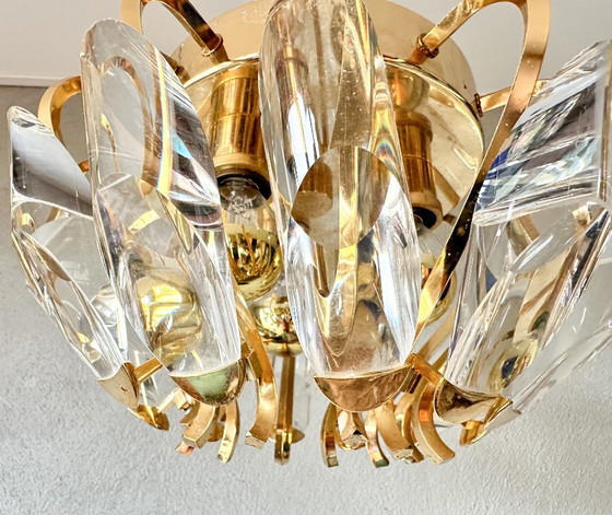 Plafoniera Vintage Stilkronen, Plafoniere, Metallo, Vetro, Dorato (foto 7 di 13)