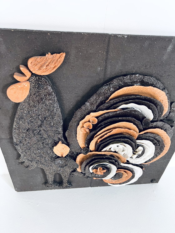 Image 1 of Danish Wall Panel Ceramic Chicken '60