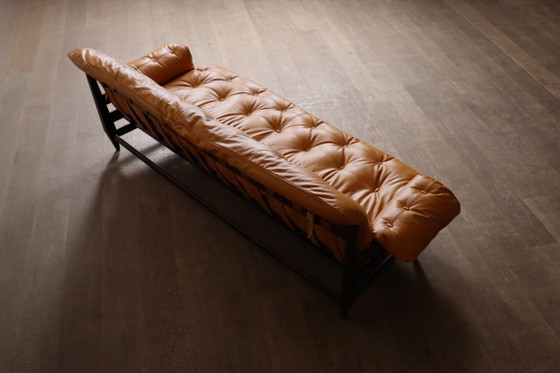 Jean Gillon Rodeio bank voor Italma Wood Art, Brazilië, 1965 – 3-5 zitsbanken, Leather, Vintage (photo 8 of 17)