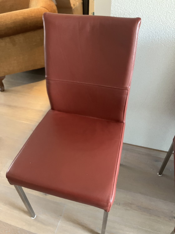 Image 1 of 8 bordeauxrote Ledersessel