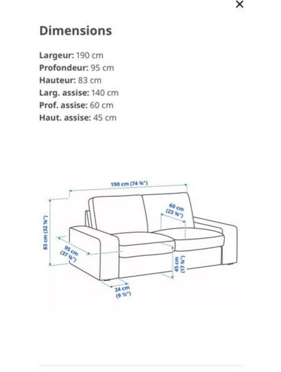 Image 1 of Beiges 3-Sitzer-Kivik-Sofa von Ikea