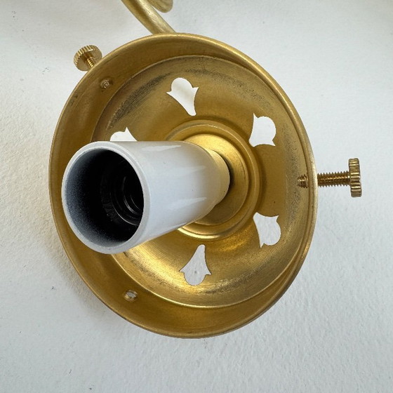 Image 1 of COPPIA DI APPLIQUE VINTAGE IN OPALINA E OTTONE