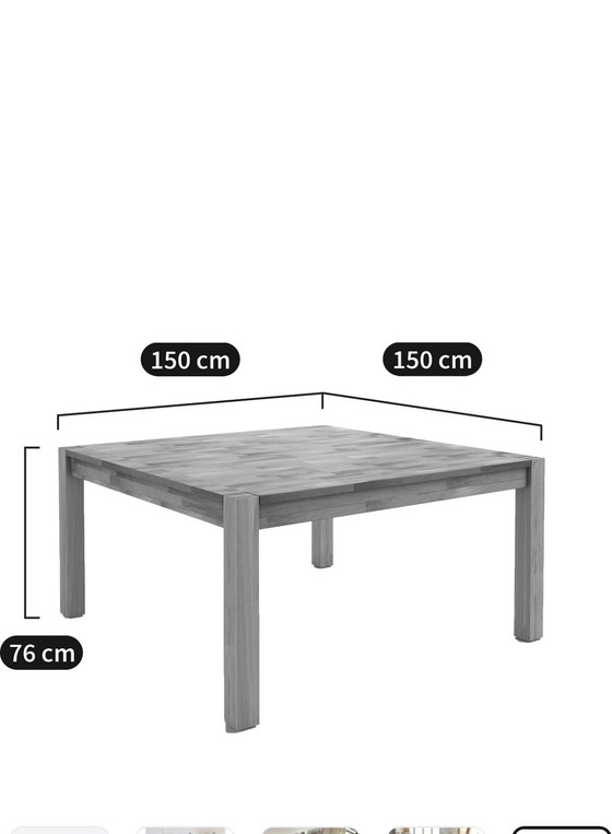 Image 1 of Tavolo da pranzo 8 persone quadrato La Redoute rovere