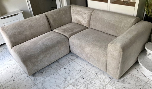 Greige modular chair / seating area