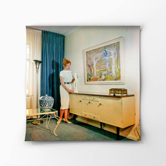 1x Intérieur Mid-Century 1960 | Estampe d'art carrée – Photographies, Paper (photo 4 of 5)