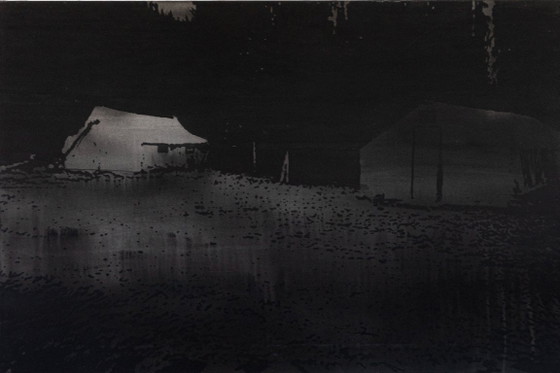 Image 1 of Johan van Warneveld – Große Nachtlandschaft – Mischtechnik – Kunstwerk in Museumsgröße