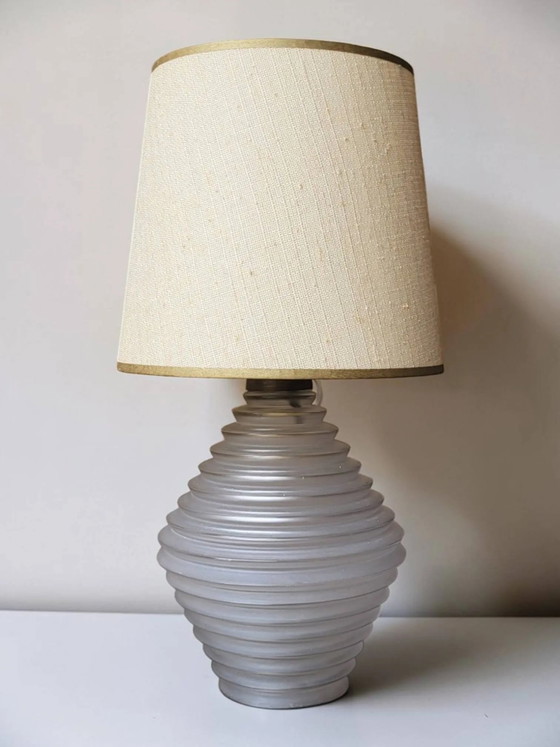 Frosted glass lamp, France, circa 1930-50 – Table lamps, Crystal, Art Deco (photo 8 of 9)