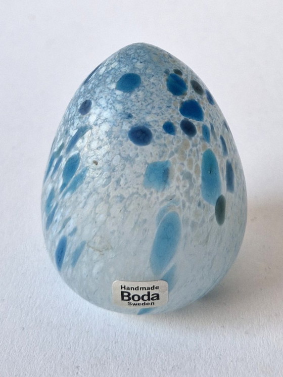 Image 1 of Kosta Boda - Blue egg by Monica Backström