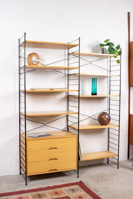 Image 1 of Vintage WHB String boekenkast, dressoir, kast, midden van de 20e eeuw