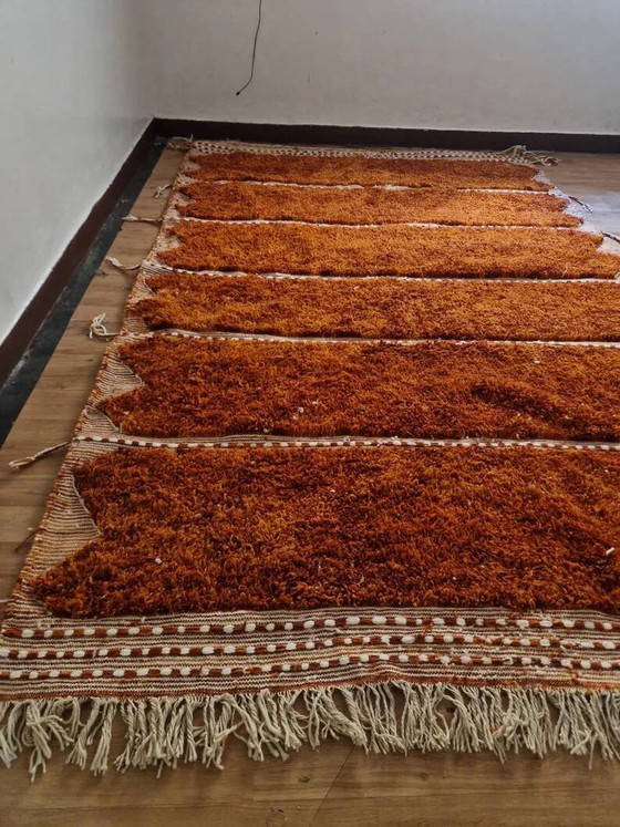 Tappeto marocchino intessuto a mano - Tappeto arancione intenso - Lana - 315 x 202 cm – Tappeti, Wool, Cotton (photo 3 of 8)