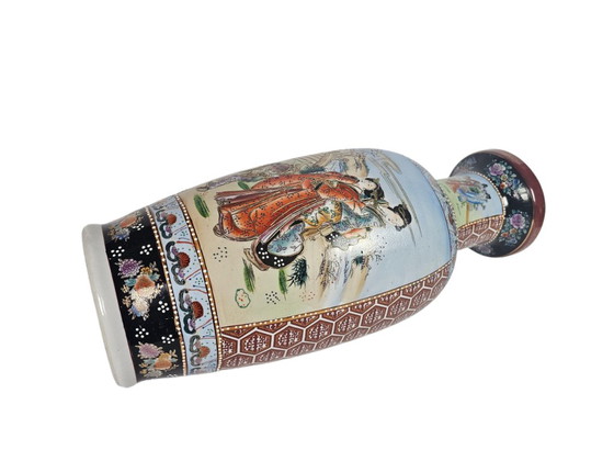 Image 1 of Vintage - Satsuma Geisha - XL Vase - porcelain - China - 3rd quarter 20th century