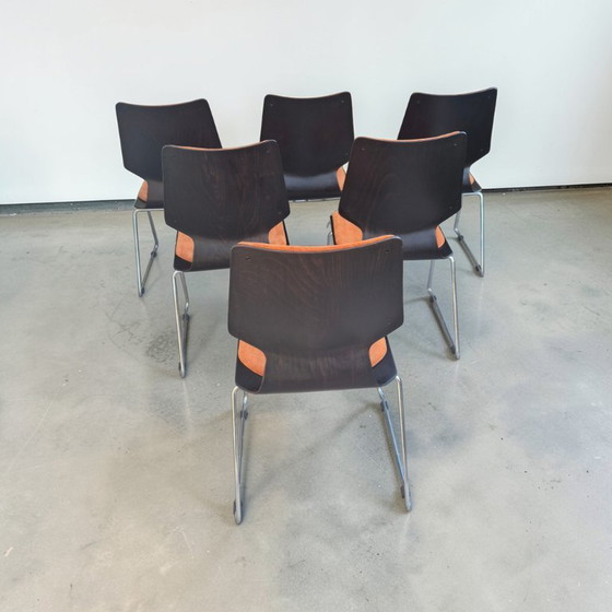 Image 1 of Set di 6 sedie imbottite Elmar Flötotto Pagwood