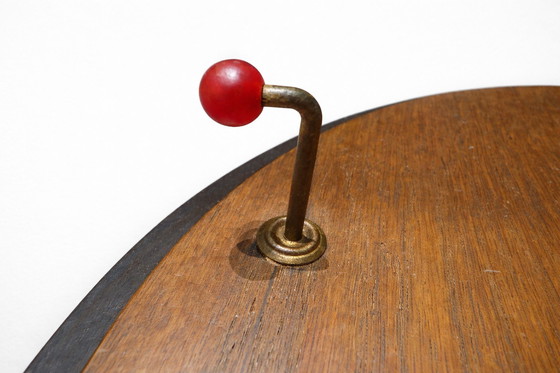 Image 1 of Authentic Amsterdam School Art Deco Mirror Set – Oak & Brass – 1920s