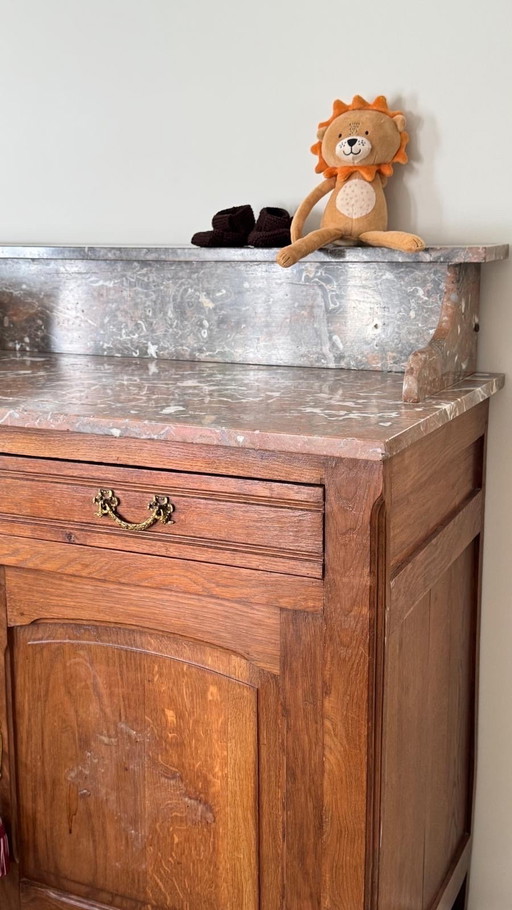 Vintage dresser / sideboard with marble top