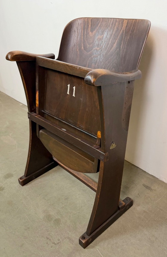 Vintage Cinema or Theatre Seat from Thonet, 1950s – Folding chairs, Wood (photo 5 of 21)