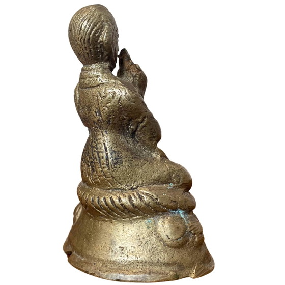 Le Maître Murmurant – Mahasiddha en Bronze Qualité Musée – Mongolie – Sculptures (photo 4 of 9)