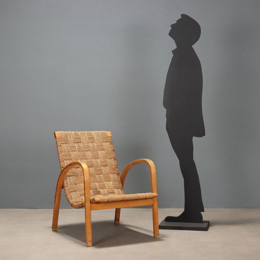 Fauteuil des années 1960 en corde tressée