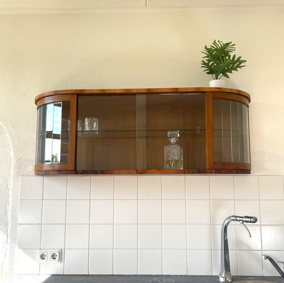 Image 1 of Vetrina sospesa, mobiletto unico in stile art déco 