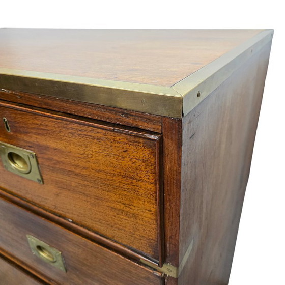 Image 1 of Antiek Engels mahonie Campaign ladekast, circa 1820/30