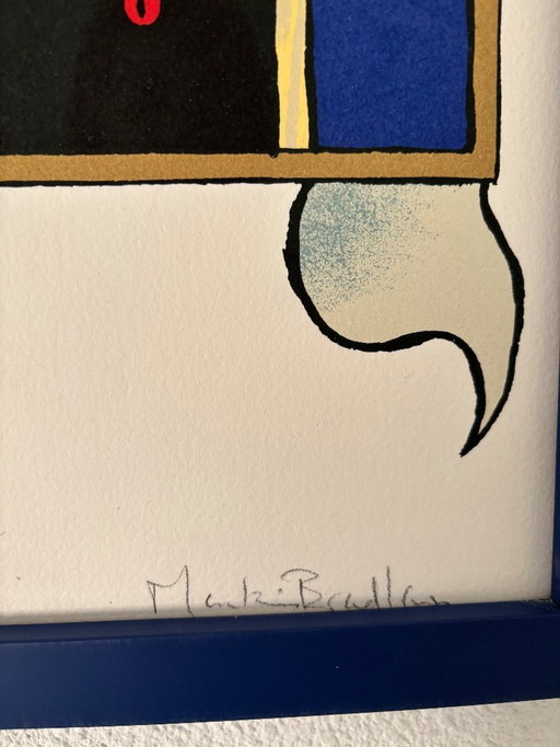 Martin Bradley, sérigraphie, titre Les Poulets