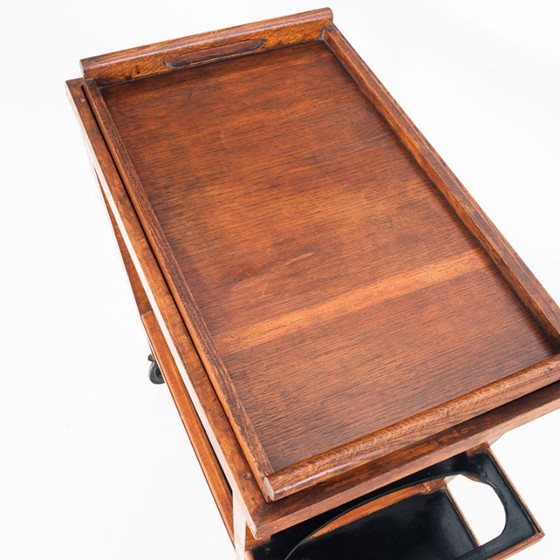 Carrello bar vintage in rovere con vassoio rimovibile. Francia, anni '50. – Carrelli bar, Wood (photo 11 of 13)