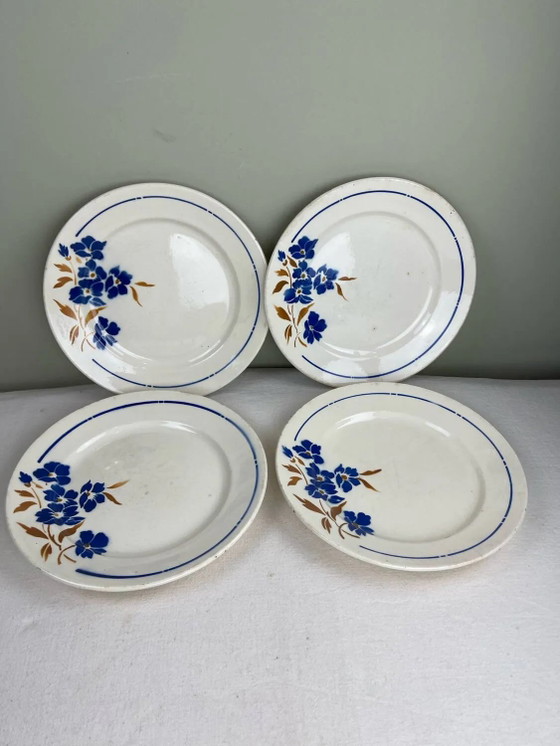 4 platos llanos antiguos – Loza, Porcelain (photo 2 of 11)