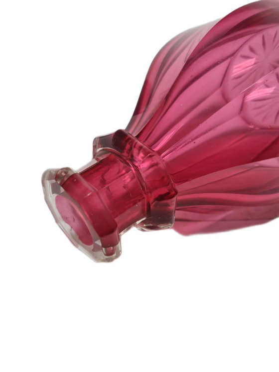 Biedermeier Rubin karaf, voormalig Oostenrijk-Hongaars Rijk, jaren 1890 – Glazen & Karaffen, Glass (photo 13 of 13)