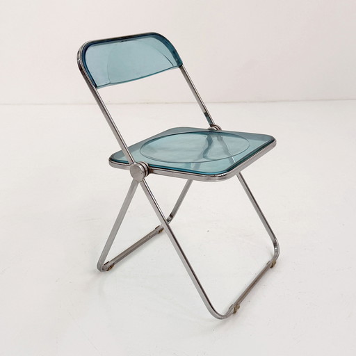 Blauwe Plia klapstoel van Giancarlo Piretti voor Anonima Castelli, 1960